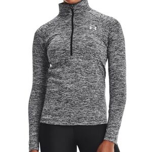 Under Armour Heathered Black and Gray half-zip